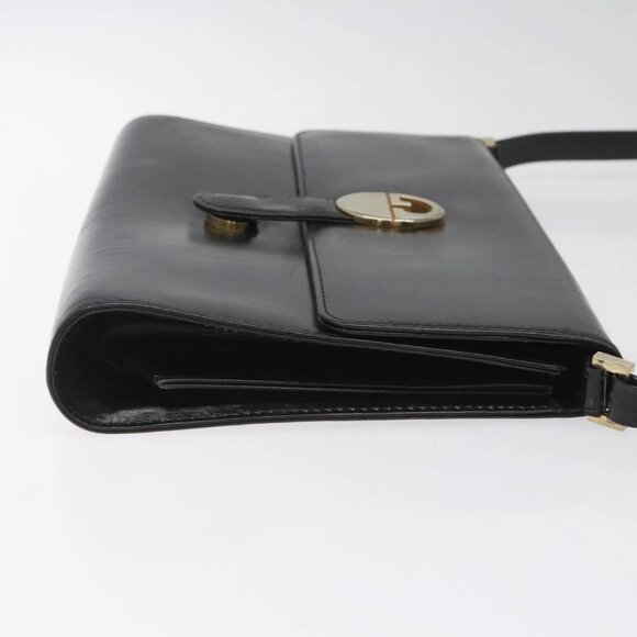 GUCCI Shoulder Bag Leather Black Auth 102039 - Picture 6 of 16